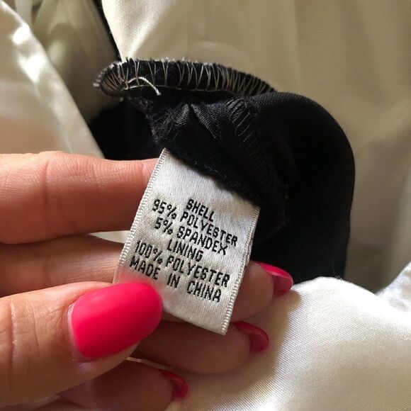 Hailey Logan Black White Satin Dress - Picture 7 of 7